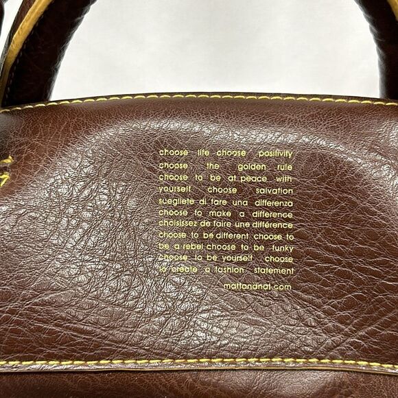 Matt & Nat Brown Satchel with Silver Details - Picture 3 of 5